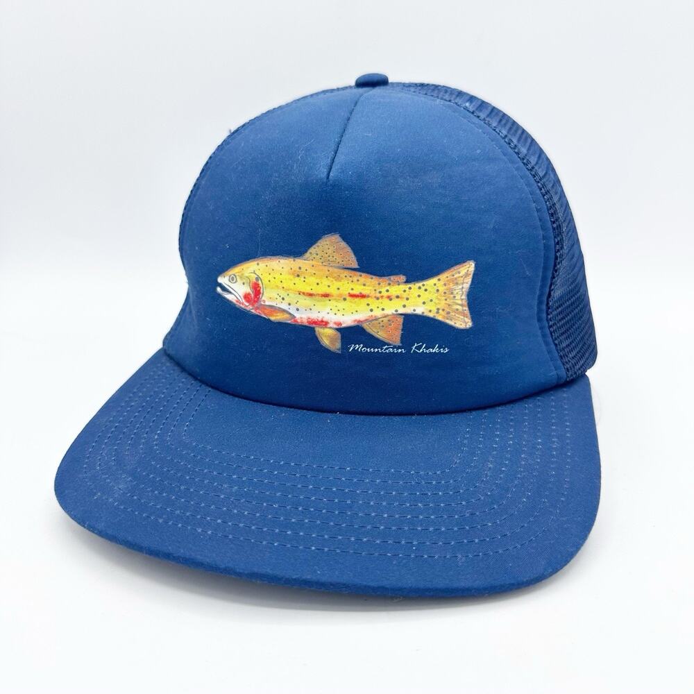 Mountain Khakis Snapback Trucker Hat Trout Cutty Cap Outdoors Fishing OSFA